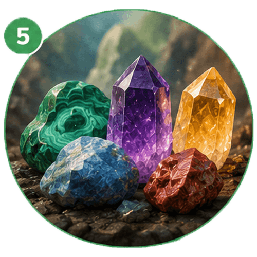 Stap 5: verschillende oorzaken die mineralen hun tint geven