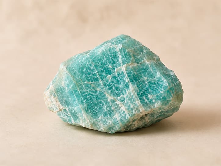 Voorbeeldfoto van amazoniet met blauwgroene kleur