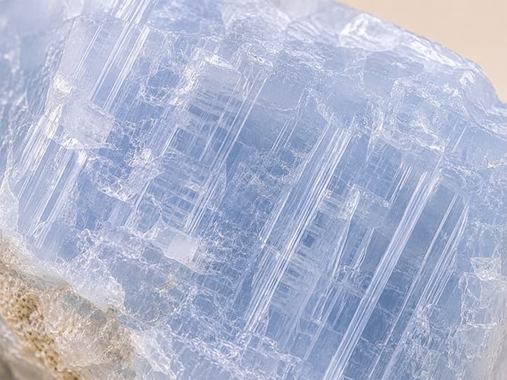 Detailfoto van angeliet met zachte blauwe structuur