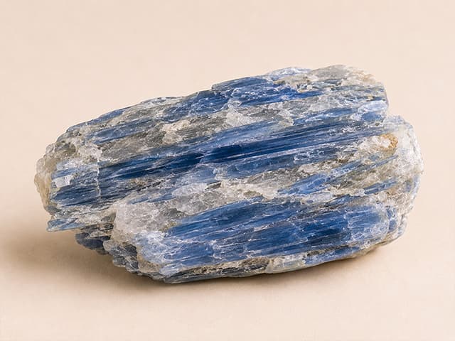 Voorbeeldfoto van kyaniet met blauwe kleur