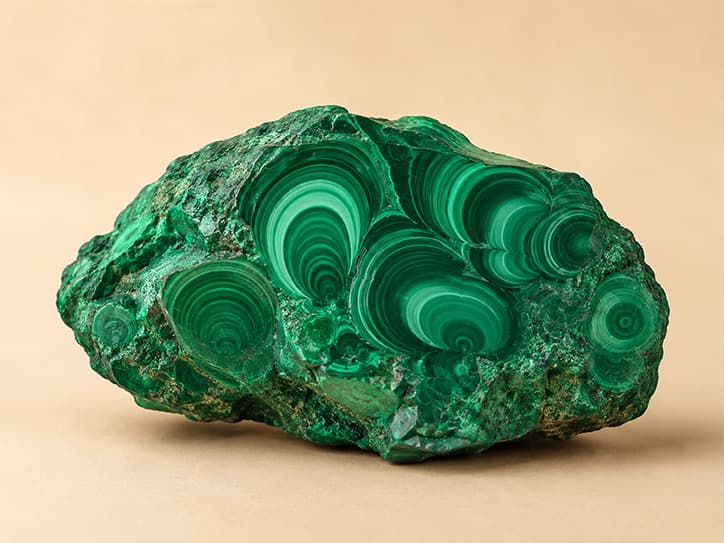 Voorbeeldfoto van malachiet met groene banden