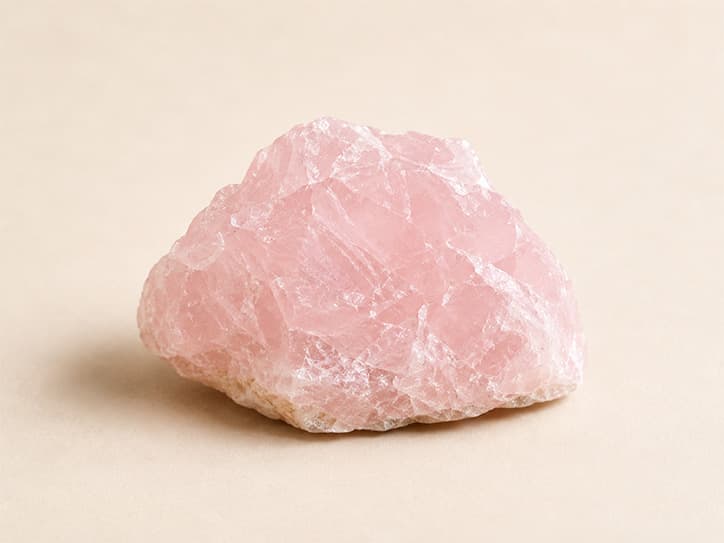 Voorbeeldfoto van rozenkwarts met zachte roze kleur