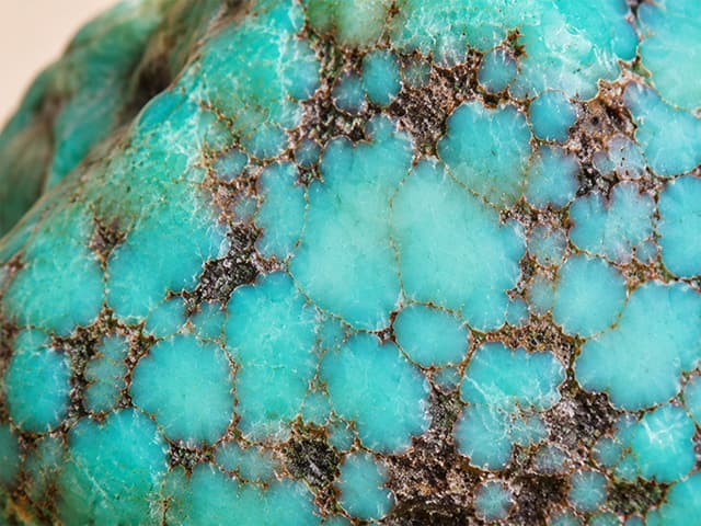 Detailfoto van turkoois met aderstructuur