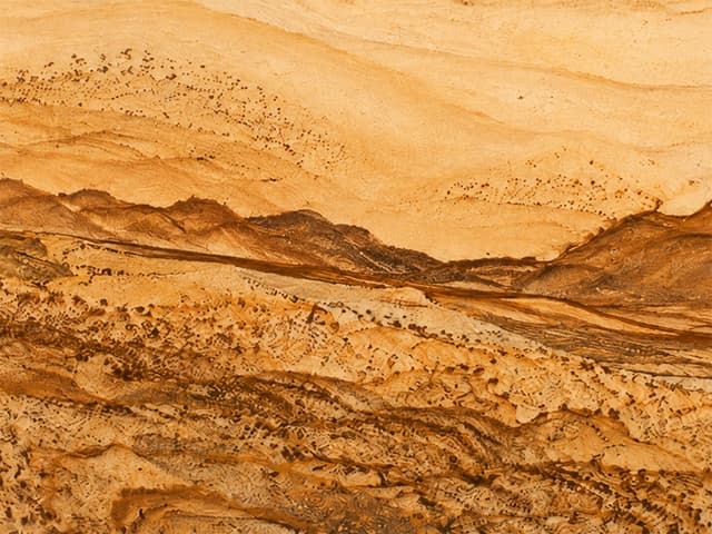 Detailfoto van landschapjaspis met banen en vlekken