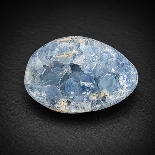 Blauwe Calciet Geode Gepolijst
