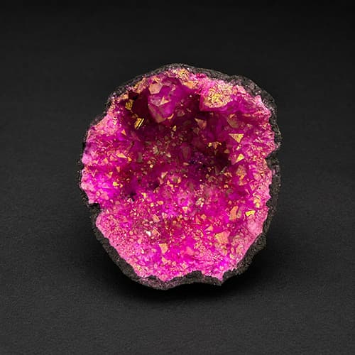 Roze Powerball Geode in Robijn-look