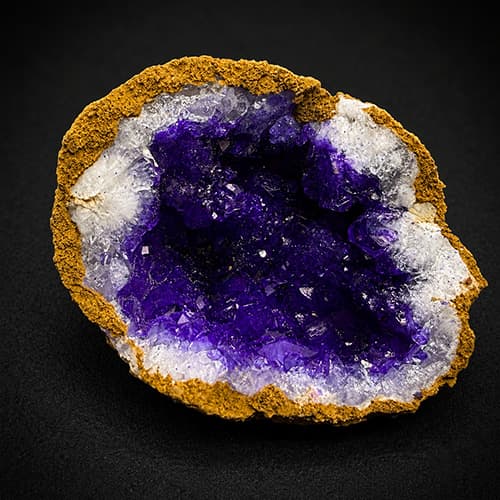 Paarse Powerball Geode in Amethist-look